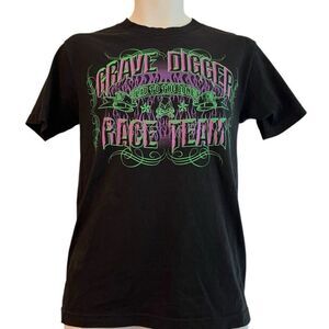 Small Grave Digger Bad to the Bone Monster Jam Race Team Tee Truck T Shirt